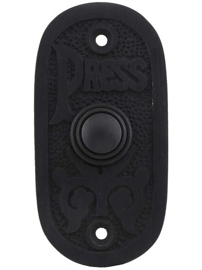 Eastlake Press Solid-Brass Doorbell Button in Oil-Rubbed Bronze.